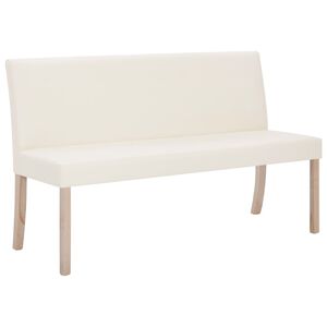 vidaXL B&auml;nk 139,5 cm konstl&auml;der gr&auml;ddvit