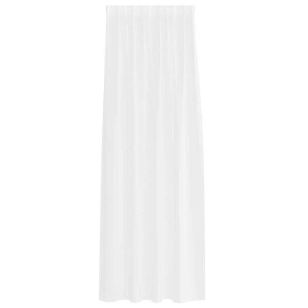 vidaXL Voile Gardin med gardiner 2 pcs Vit 225 x 140 cm Polyester
