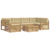 vidaXL Utomhussoffset 7 st Vit och Beige