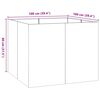 vidaXL Planteringsk&auml;rl rostig 100x100x80 cm v&auml;derbest&auml;ndigt st&aring;l