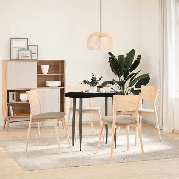 vidaXL Bordsskiva m&ouml;rkbrun 80x40x4 cm massiv ek oval