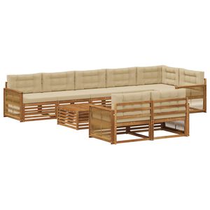 vidaXL Utomhussoffset 9 st