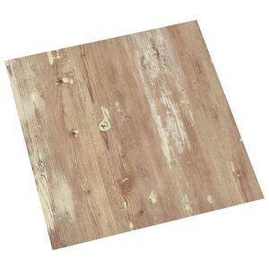 vidaXL Sj&auml;lvh&auml;ftande golvplankor Brun och vit 30,5 x 30,5 cm 20 st PVC