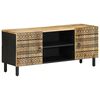 vidaXL Tv-b&auml;nk svart 105x33,5x46 cm massivt grovt mangotr&auml;