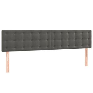 vidaXL S&auml;nggavlar m&ouml;rkgr&aring; 160x5x78/88 cm sammet