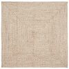 vidaXL Omr&aring;desmatta Naturlig och vit 120 x 120 cm Jute