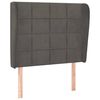 vidaXL S&auml;nggavel med kanter m&ouml;rkgr&aring; 93x23x118/128 cm sammet