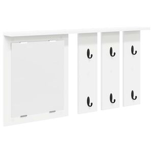 vidaXL V&auml;ggmonterad Kl&auml;dh&auml;ngare Vit 85 x 10 x 45 cm Konstruerat tr&auml;