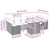 vidaXL Tr&auml;dg&aring;rdsoffset med kudde med lagring 8 pcs Beige Poly rattan