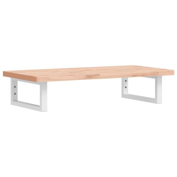 vidaXL V&auml;ggmonterad handfatshylla st&aring;l och massiv bok