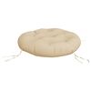 vidaXL Rund dyna beige &Oslash; 60 x11 cm oxfordtyg