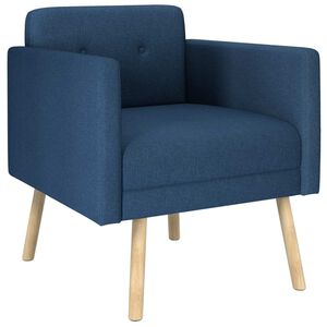 vidaXL Accentstol Bl&aring; Tyg
