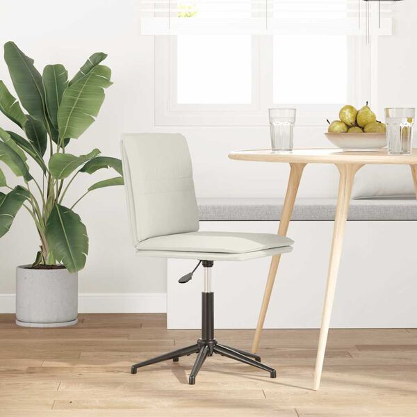 vidaXL Matstol gräddvit sammet