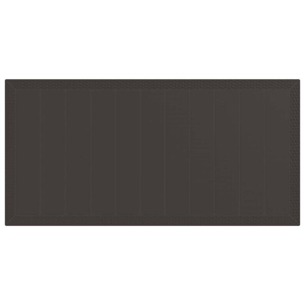 vidaXL Tr&auml;dg&aring;rdsm&ouml;belset 9 pcs Brun Polypropylen