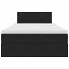 vidaXL F&ouml;rvaringss&auml;ng med LED med madrass Svart 120 x 200 cm Sammet