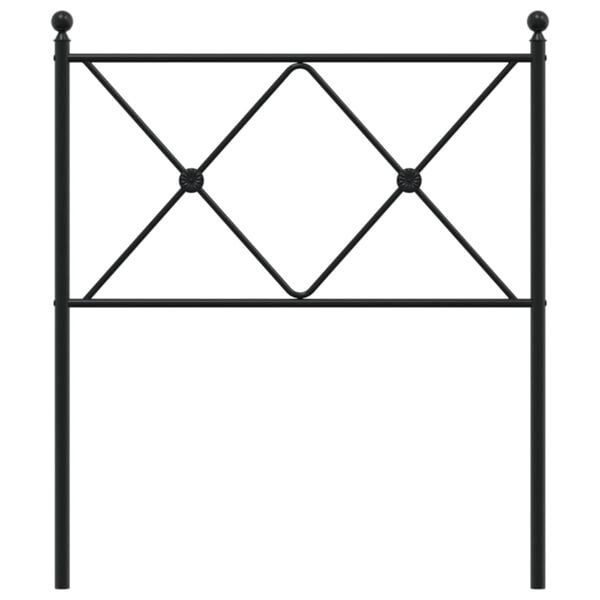 vidaXL Huvudgavel metall svart 75 cm