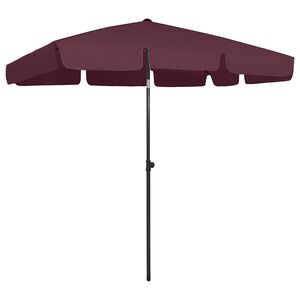 vidaXL Strandparasoll vinr&ouml;d 200x125 cm