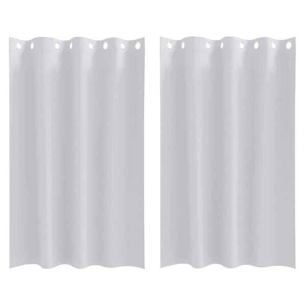 vidaXL M&ouml;rkl&auml;ggningsgardiner med Ringar 2 pcs Ljusgr&aring; 175 x 140 cm