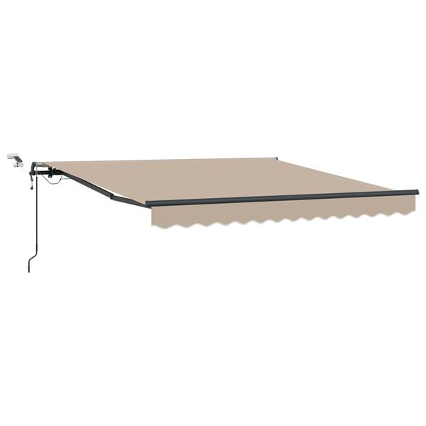 vidaXL Markis tyg med Beige 350 x 250 cm Polyester