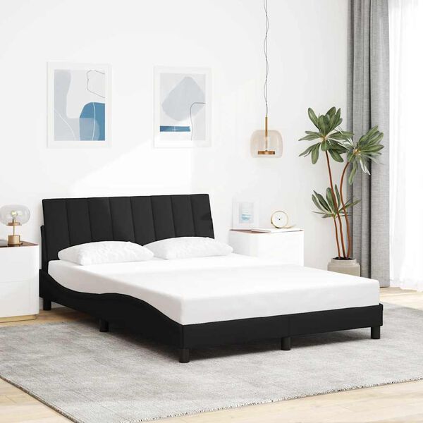 vidaXL Bed Frame without Mattress "Hanko" Black 120x200cm Fabric