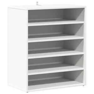 vidaXL Skosk&aring;p vit 60x35x70 cm konstruerat tr&auml;