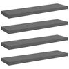 vidaXL Sv&auml;vande v&auml;gghyllor 4 st gr&aring; h&ouml;gglans 90x23,5x3,8 cm MDF