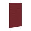 vidaXL Plisserad persienn Bordeaux r&ouml;d 75x150 cm tyg bredd 74,4 cm