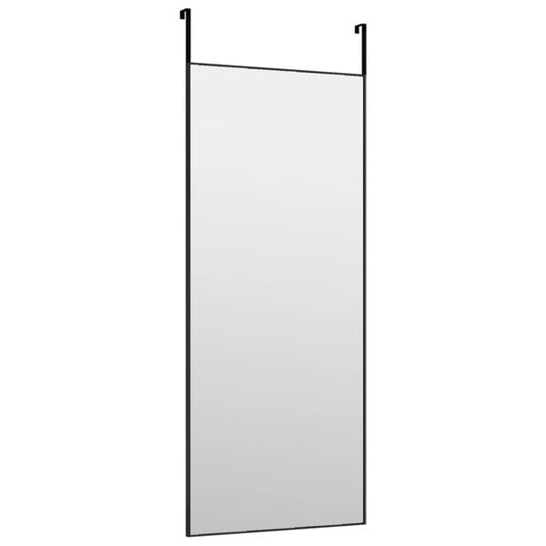 vidaXL Dörrspegel svart 40x100 cm glas och aluminium