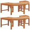vidaXL Tr&auml;db&auml;nk 2 pcs Naturf&auml;rg 160 x 80 x 45cm Massiv Eukalyptus Tr&auml;