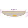 vidaXL Trappmattor 15 st 56x17x3 cm kr&auml;mf&auml;rgade halvrunda