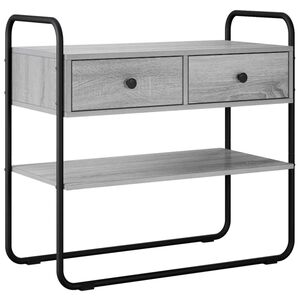 vidaXL Konsolbord Gr&aring; Sonoma 80 x 40 x 75 cm Konstruerat tr&auml;