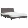 vidaXL Bed Frame without Mattress "Zadar" Black 137x190 cm Faux Leather