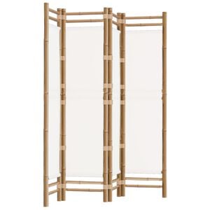 vidaXL Rumsavdelare 4 paneler hopf&auml;llbar 160 cm bambu och kanvas