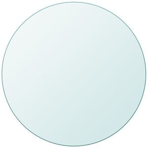 vidaXL Bordsskiva h&auml;rdat glas rund 300 mm