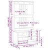 vidaXL Hallträd SANDNES 87x40x159,5cm massiv träfuru