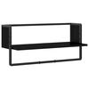 vidaXL V&auml;gg hylla V&auml;ggmonterat Svart ek 65 x 25 x 30 cm metall PB