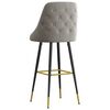 vidaXL Barstolar 2 st ljusgrå sammet