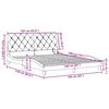 vidaXL Bed Frame with LED without Mattress Taupe 160x200 cm Fabric