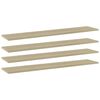 vidaXL Hyllplan 4 st sonoma-ek 100x20x1,5 cm konstruerat tr&auml;
