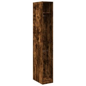 vidaXL Garderob r&ouml;kf&auml;rgad ek 30x50x200 cm konstruerat tr&auml;