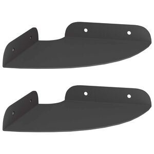 vidaXL Flytande hylla med hylla med lagring 2 pcs Svart 15 x 15 x 2 cm