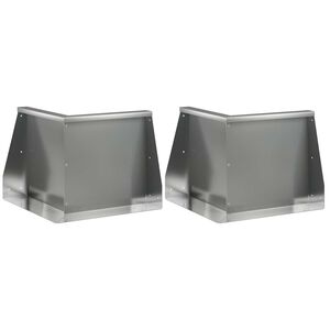 vidaXL St&ouml;dv&auml;gg 2 st 50 x 50 x 40 cm Galvaniserat st&aring;l Silver
