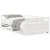 vidaXL Dagb&auml;dd utan madrass vit 90x200 cm massiv furu