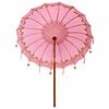 vidaXL Balinesisk Parasol Rosa 185 x 185 x 260 cm Bomull