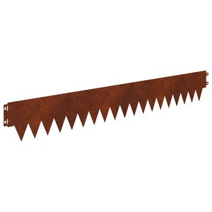 vidaXL Kant f&ouml;r gr&auml;smatta 30 st 103 x 15 cm St&aring;l Rostig