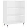 vidaXL Bokhylla vit h&ouml;gglans 69,5x32,5x90 cm konstruerat tr&auml;