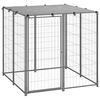 vidaXL Hundg&aring;rd silver 110x110x110 cm st&aring;l