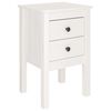 vidaXL S&auml;ngbord vit 40x35x61,5 cm massiv furu