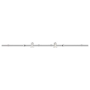 vidaXL Skjutd&ouml;rrsbeslag 183 cm rostfritt st&aring;l silver