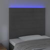 vidaXL S&auml;nggavel LED m&ouml;rkgr&aring; 90x5x118/128 cm sammet